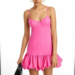 AQUA bubble hem dress‎ size small pink